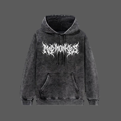 BLACK METAL HOODIE - ACID WASH